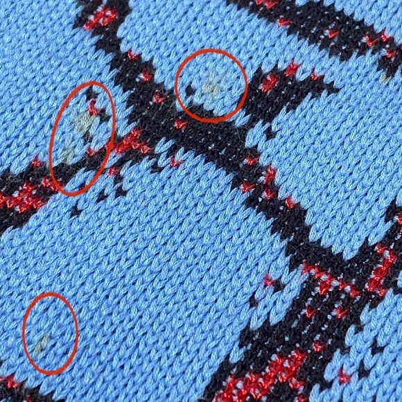 Opening Ceremony Crackle Knit Asymmetric Cropped Sweater Top Blue Large - Picture 5 of 8